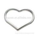 Silver tone plated heart charm bead diy bracelet